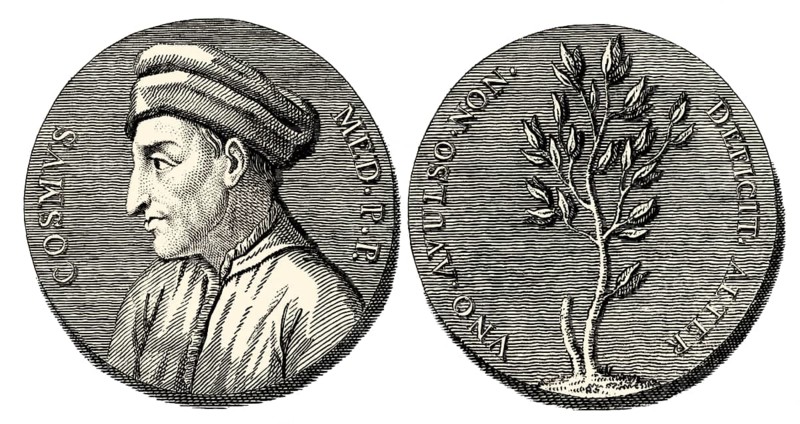 Medal of Cosimo the Elder also known as Cosimo de Medici, 1389 – 1464
