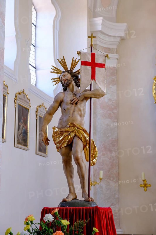 Christ Resurrection, Easter, Franz Xaver Parish Church, Thyrnau, Bavarian Forest, Lower Bavaria, Bavaria, Germany