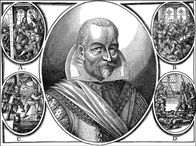 Killing of Albrecht von Wallenstein, 1583 - 1634, commander of the imperial forces in the Thirty Years' War