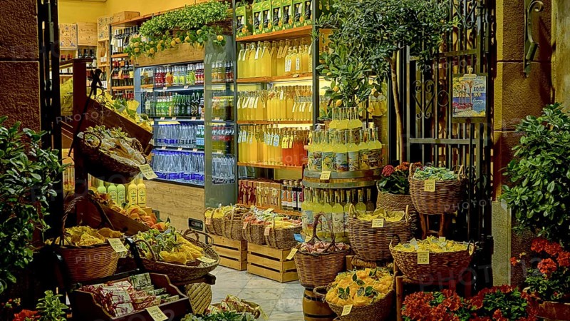 Italy - Sicily - Limoncello - gift shop