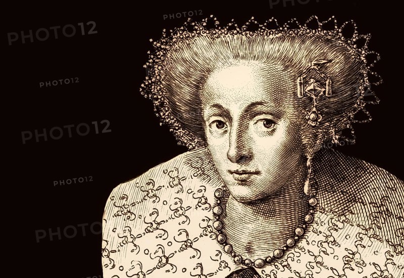 Anne of Denmark, 1574 - 1619, wife of James VI and I, James Charles Stuart, 1566 – 1625, King of England, digitally edited