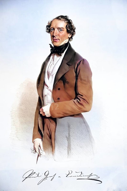 Paul Graf Coudenhove (1808-1864), Austrian civil servant, Historical, digitally restored reproduction from a 19th century original, Record date not stated