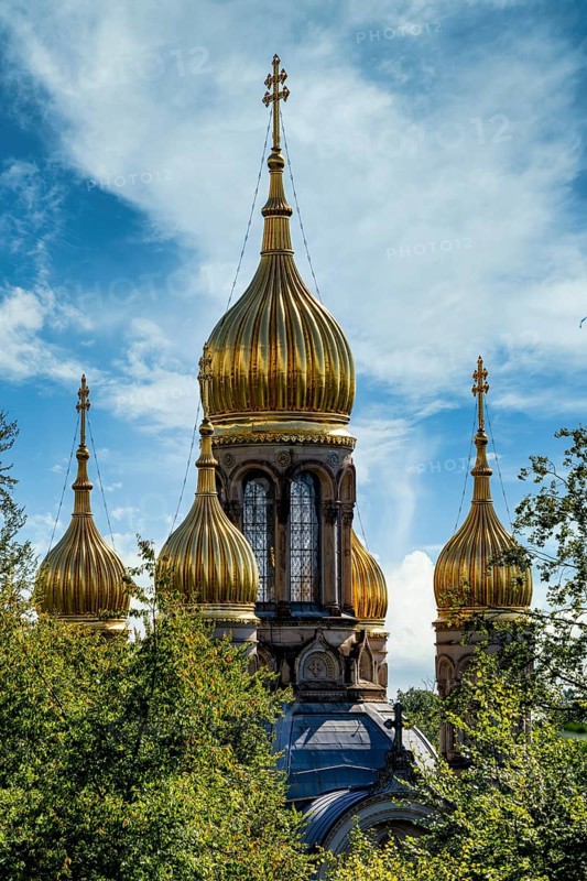 Russian Orthodox Church of St Elisabeth on the Neroberg, Wiesbaden, Hesse, Germany