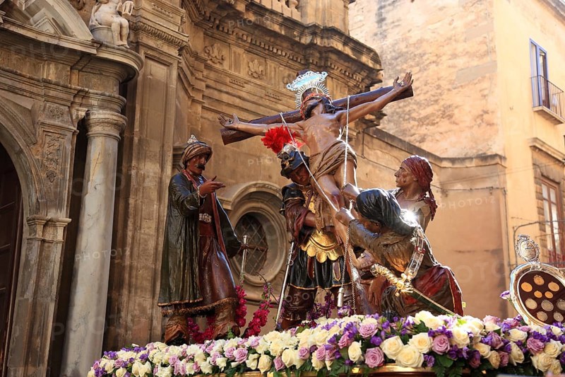 Sicily, old town of Trapani, Good Friday mystery procession La Processione dei Misteri, procession with the mysteries