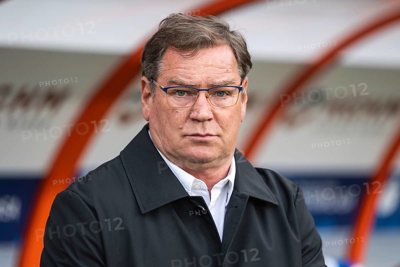 LUBIN, POLAND - APRIL 11, 2025: Football match between KGHM Zaglebie Lubin vs Gornik Zabrze. Jan Urban head coach of Gornik