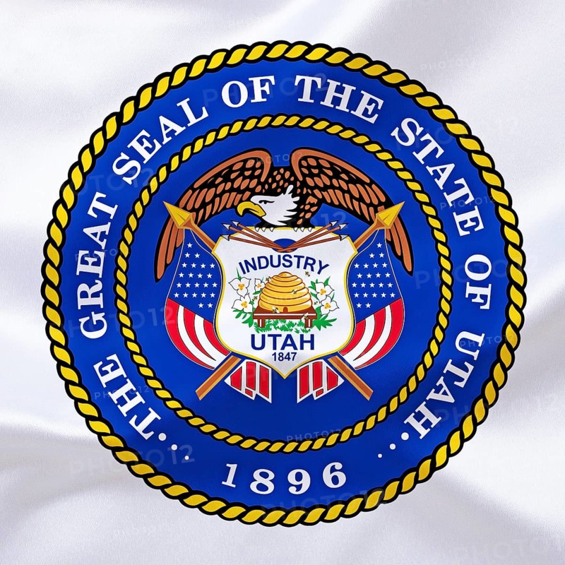 USA, The coat of arms of Utah, state of the