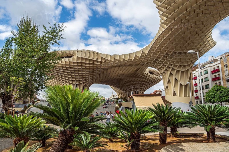 Setas de Seville, mushroom-shaped wooden platform, Seville, Andalusia, Spain