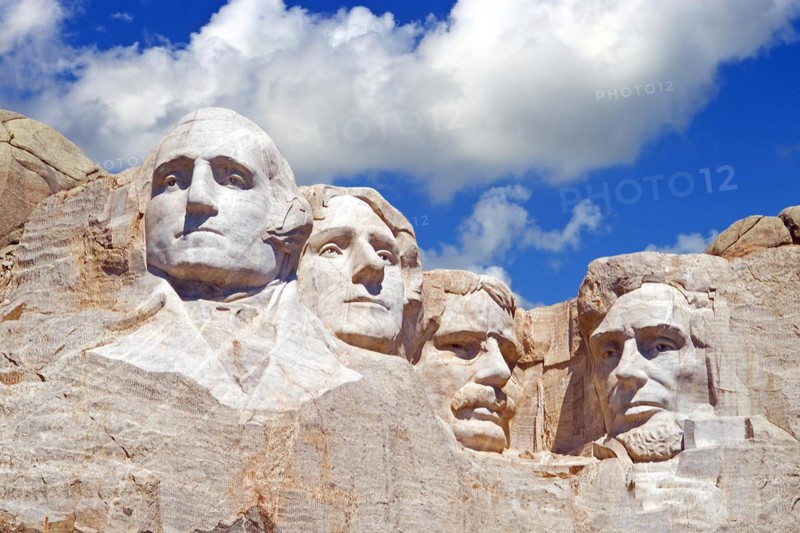 Mount Rushmore in South Dakota, monument to four US presidents, USA, Black Hills, 1941, National Memorial