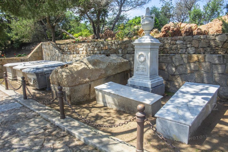 Burial site of the Garibaldi family on Isola Caprera, Arcipelago di La Maddalena National Park, Sardinia, Italy