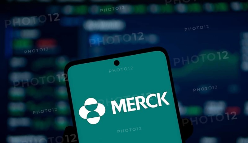 Merck logo is displayed on smartphone. Merck & Co Inc is an American multinational pharmaceutical company.