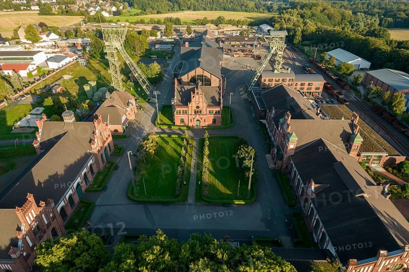 Zollern Coal Mine, Industrial Museum, Aerial view, Dortmund, North Rhine-Westphalia, Germany
