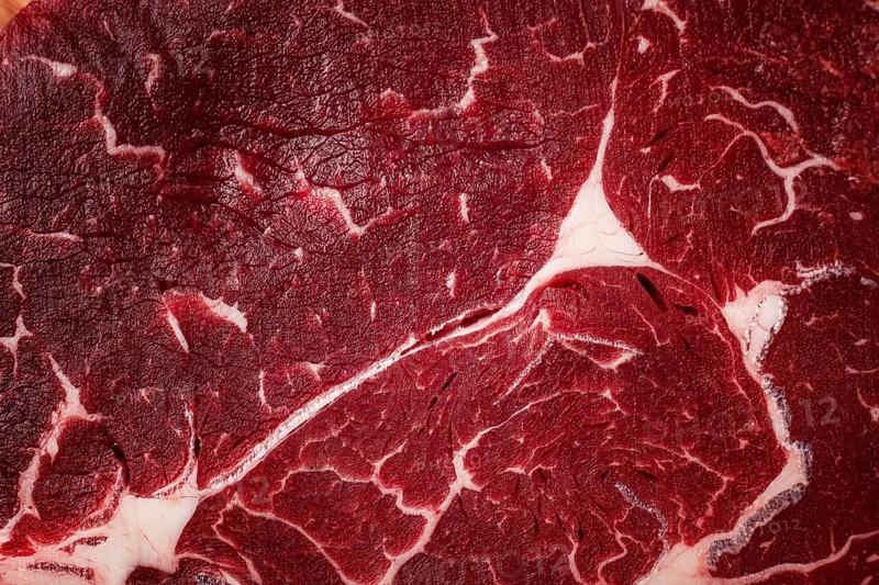 Fresh beef steak, close-up, macro