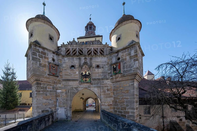The Ellinger Tor, 14th century, medieval town fortifications, Weißenburg, Middle Franconia, Bavaria, Germany