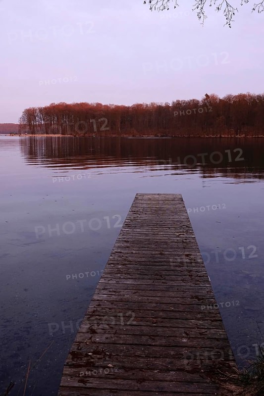 Werbellinsee, end of March, sunset, Brandenburg, Germany