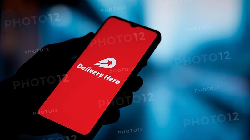 Dhaka, bangladesh- 06 Oct 2024: Delivery Hero logo is displayed on smartphone