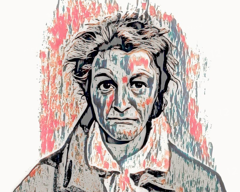Ernst Theodor Amadeus Hoffmann, or E. T. A. Hoffmann, 1776 - 1822, German Romantic author of fantasy and horror, jurist, composer, music critic, and caricaturist, digitally edited