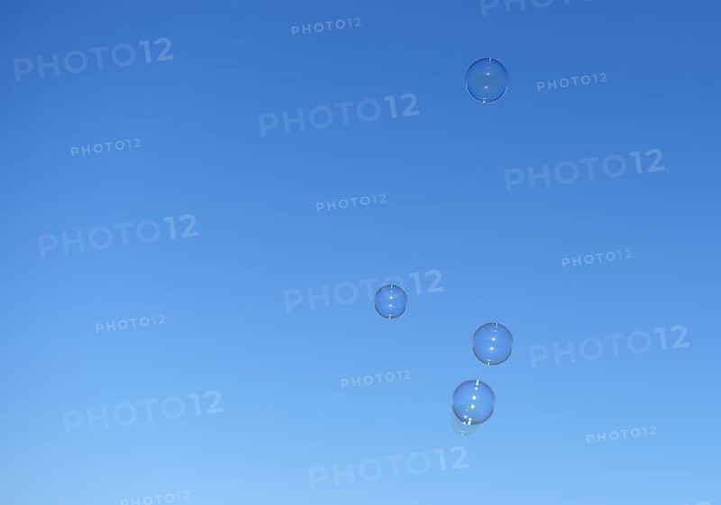 Soap bubble in winter, Schleswig-Holstein, Germany