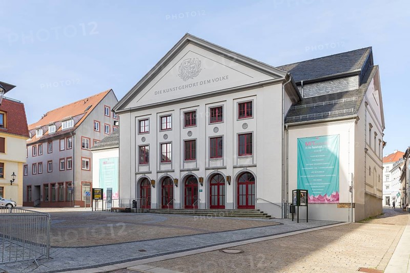 Municipal theatre at the Nikolaikirche, Freiberg, Saxony, Germany