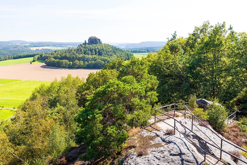 On the Kaiserkrone, view to the Zirkelstein, Reinhardtsdorf-Schöna, Saxon Switzerland, Saxony, Germany