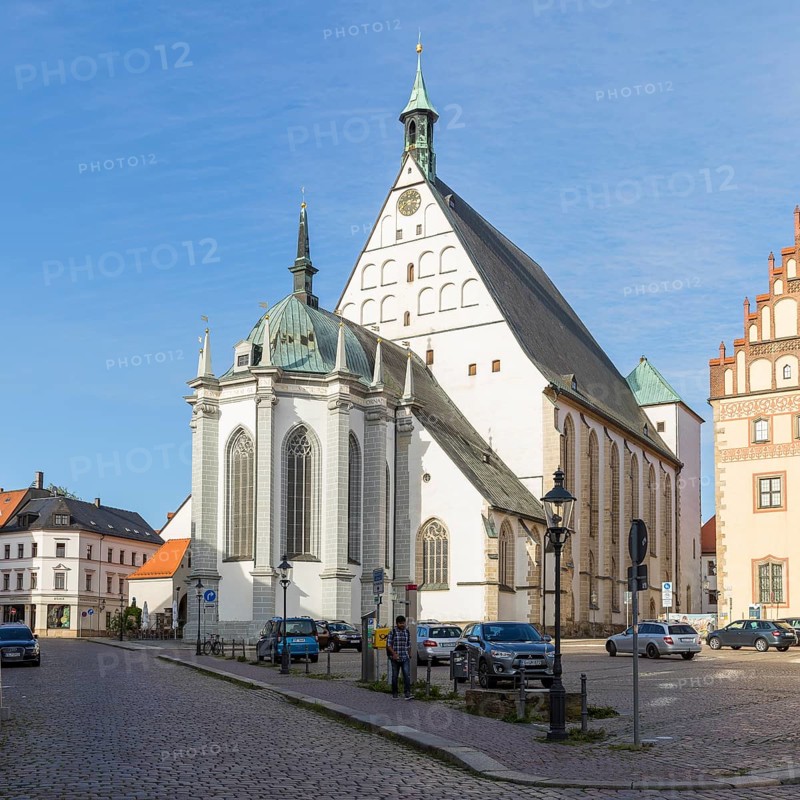 Untermarkt with St Mary's Cathedral, Freiberg, Saxony, Germany