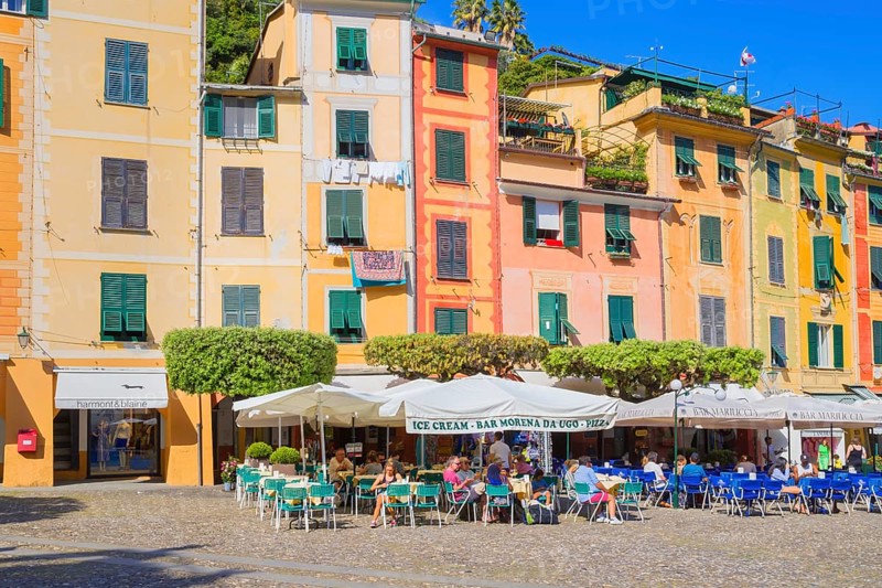 Piazza Martiri dell'Olivetta, Portofino, Liguria, Italy