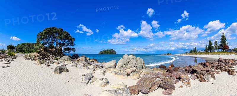 Tauranga harbour and Bay of Plenty scenic shoreline