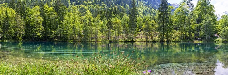 Christlessee, a mountain lake in the Trettachtal valley, near Oberstdorf, Oberallgäu, Allgäu, Bavaria, Germany