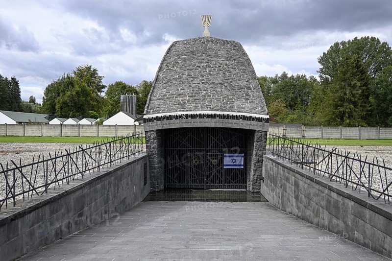 Jewish memorial in the former Dachau concentration camp, now a concentration camp memorial, Dachau near Munich, Bavaria, Germany