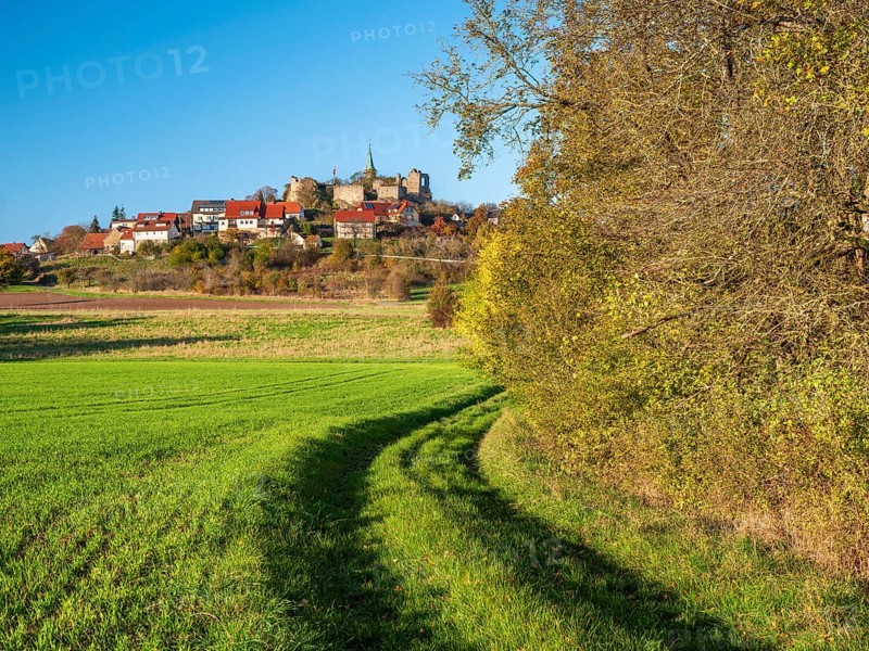 Altenstein village and castle, Haßberge nature park Park, near Maroldsweisach, Lower Franconia, Bavaria, Germany