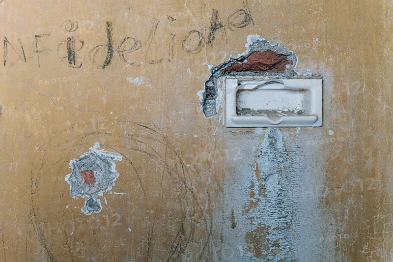 Soap dish in employee shower, abandoned Swift factory, The Swift refrigerator in Puerto San Julián, Puerto San Julián, Santa Cruz Province, Argentina