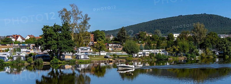 Campsite Main Camping, Mainbrücke in Miltenberg, Lower Franconia, Bavaria, Germany
