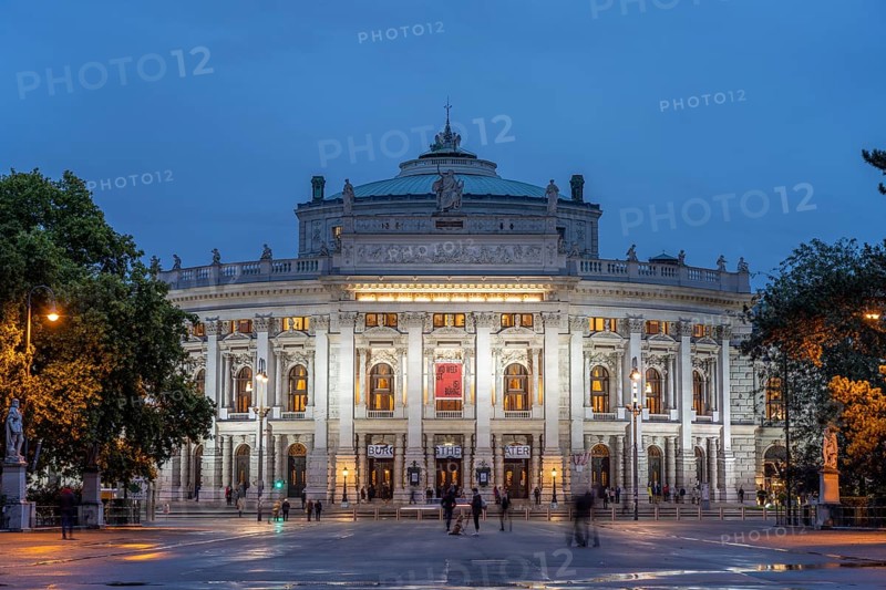 The Burgtheater at dusk, Vienna, Austria