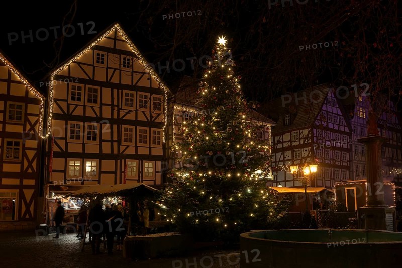 Christmas market in Melsungen, Hesse, Germany