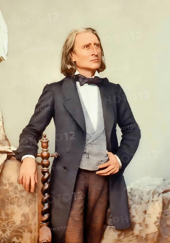 Portrait of Franz Liszt, 1811-1886, Hungarian composer, virtuoso pianist