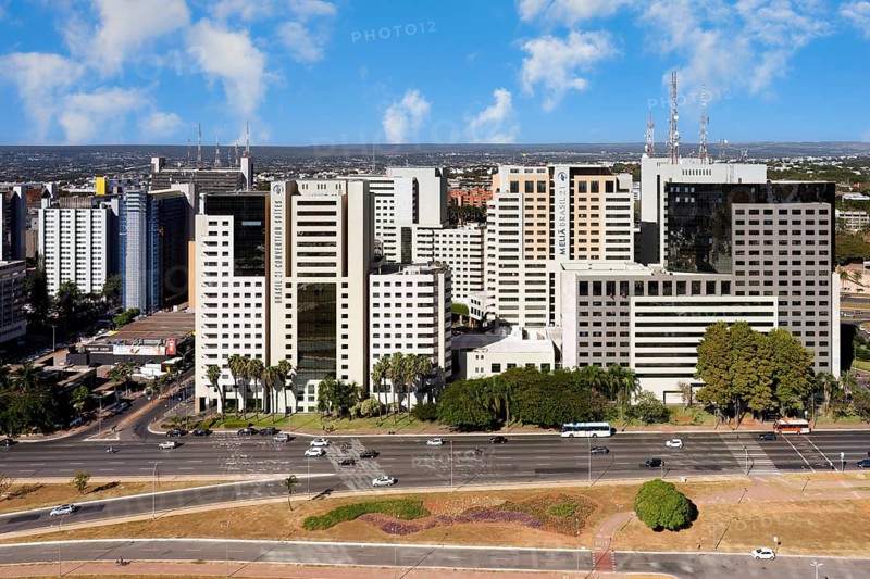Hotel and business block, UNESCO, World Heritage Site, Brasilia, Federal district, Brazil