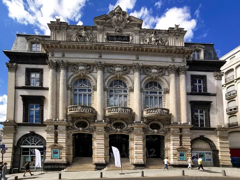 Clermont-Ferrand. The opera facade theatre built between 1891 and 1894 by Jean Teillard. Puy de Dome department. Auvergne Rhone Alpes. France