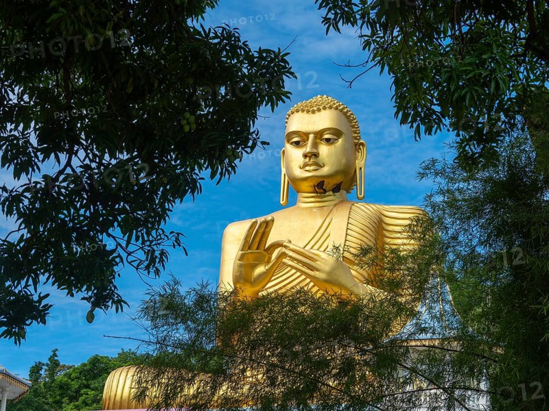 Seated Buddha, golden temple, Dambulla, Sri Lanka