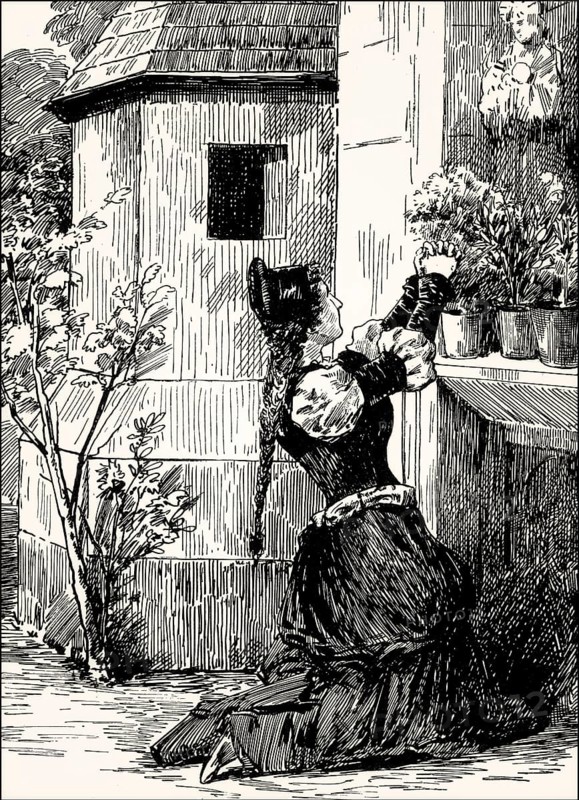 Gretchen calls Our Lady of Sorrows to help her, first part of the tragic play Faust by Johann Wolfgang von Goethe