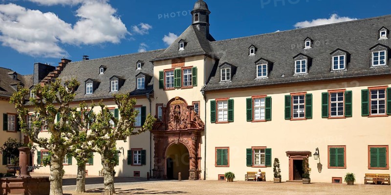 Inner courtyard, Bad Homburg vor der Höhe Castle, Hesse, Germany