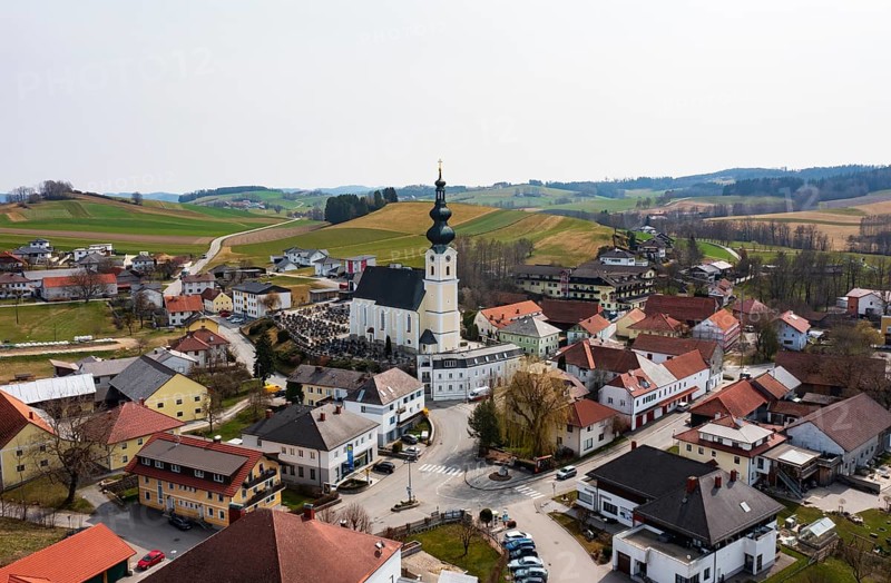 Drone photography, location photography, Waldzell, Innviertel Upper Austria, Austria