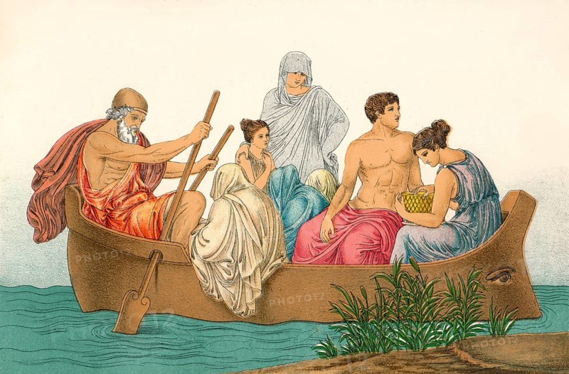 Facsimile of a wall painting by the ancient Greek painter Polygnotus, 5th century BC