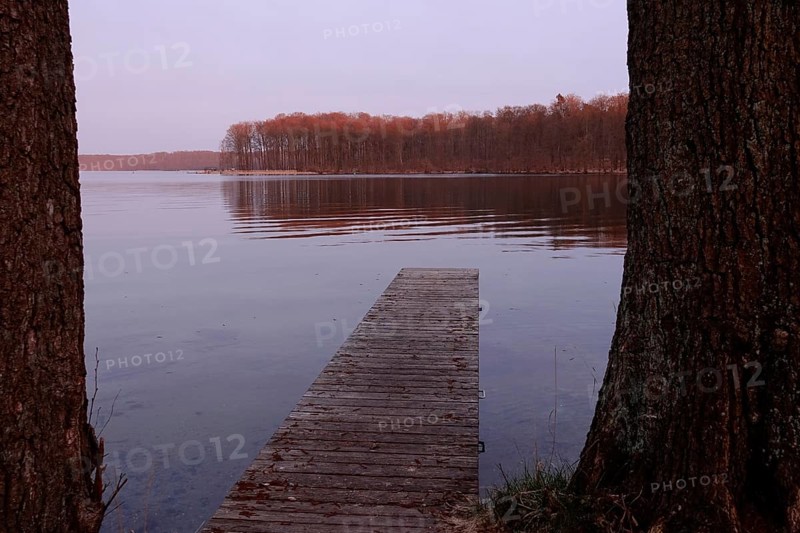 Werbellinsee, end of March, sunset, Brandenburg, Germany