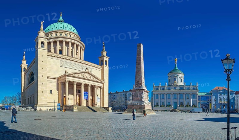 Old Market with view of St Nicholas Church and Old Town Hall in Potsdam, Germany