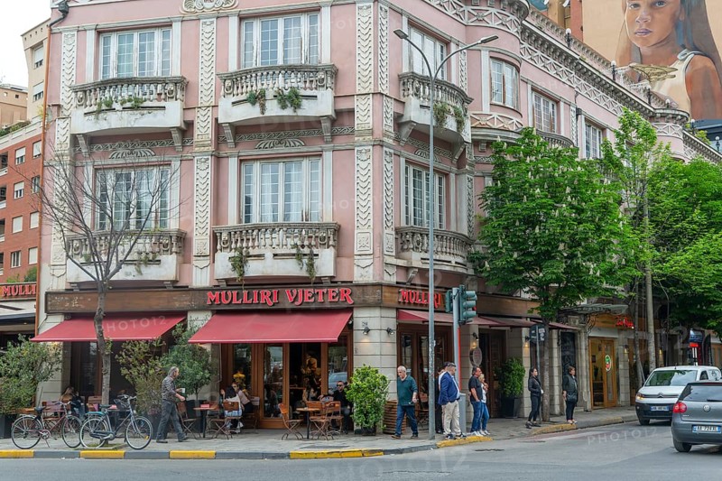 Branch of Mulliri Vjeter coffee house cafe in city centre, Rruga e Barrikadave, Tirana, Albania