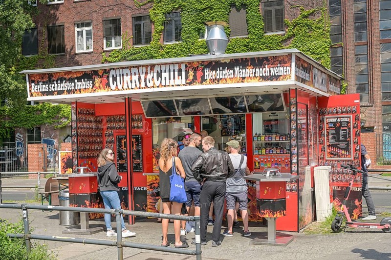 Curry & chilli sausage stand, Osloer Straße, Prinzenallee, Gesundbrunnen, Mitte, Berlin, Germany
