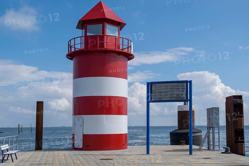 New lighthouse, harbour pier, Wyk auf Föhr, Föhr, North Frisia, Schleswig-Holstein, Germany