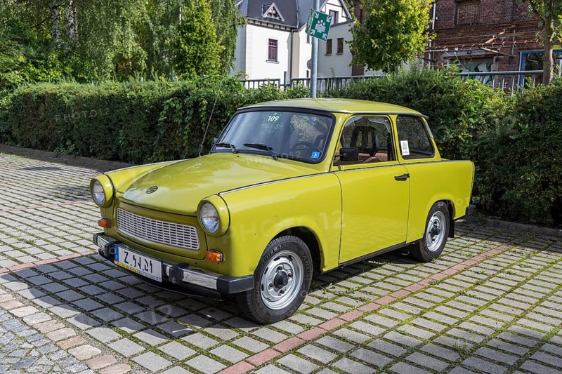 Trabant in green at the August Horch Museum in Zwickau, Saxony, Germany