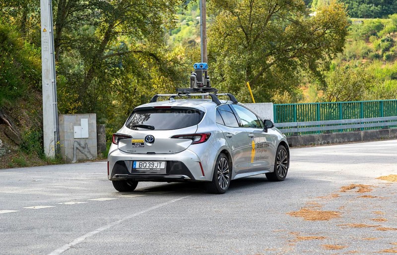 Google Maps Streetview car camera filming vehicle, Frende, Baiao, Portugal