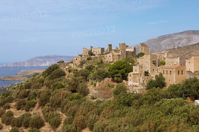 Tower houses of Vathia, historic stone houses, Mani Peninsula, Laconia, Peloponnese, Greece