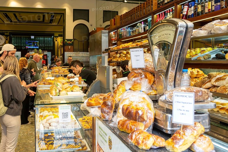 Confeitaria de Bolhao historic confectionery bakery shop, city of Porto, Portugal, Europe founded 1896
